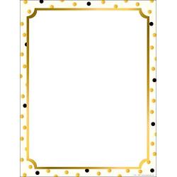 Barker Creek Designer Computer Paper, Gold, 8.5” x 11”, Decorative Printer Paper, Stationery, 50 Sheets per Pkg, Home, School and Office Supplies (741)