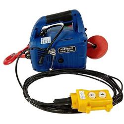 INTSUPERMAI Electric Hoist Crane 992 Lb Capacity 25 Ft Wire Cable Control Portable Household Electric Winch 110V Overhead Lift with Overload Protection