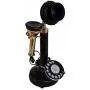 RETAILHOOKS Antique Replica Rotery Dial Home Decor Candlestick Functional Brass Finish Desk Telephone
