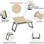 HouseInBox Wooden Laptop Desk, Separated Bed Tray Lap Desk Table, Adjustable Angle Desktop with Foldable Metal Legs, 25.5 x 11.8 Inch (Black)