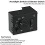 Headlight Switch Headlamp Dimmer Switch - Compatible with 2003-2006 Chevy Silverado, Suburban, Tahoe, GMC Sierra, Yukon, Cadillac Escalade - Replace D1595G, 19381535, 15194803, 1S8489