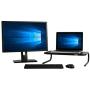 Allsop Large Metal Art Monitor Stand, 18-Inch wide platform holds 50 lbs with keyboard storage space - Black (30336)
