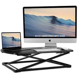 Mount-It! Ergonomic Standing Desk Converter, Preassembled Height Adjustable Sit Stand Workstation, 32'' W x 22'' D Tabletop (MI-7966)