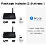 Wuloo Intercoms Wireless for Home 1 Mile Range 22 Channel 100 Digital Code Display Screen, Wireless Intercom System for Home House Business Office, Room to Room Intercom Communication (2 Pack, Black)