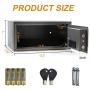 Sdstone Safe Box with Induction Light,Electronic Digital Securit Safe Steel， for Home Office Hotel BusinessGun Passport Cash,0.4 Cubic Feet
