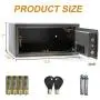 Sdstone Safe Box with Induction Light,Electronic Digital Securit Safe Steel， for Home Office Hotel BusinessGun Passport Cash,0.4 Cubic Feet
