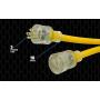 Coleman Cable 01789 10/3 Insulated Outdoor Extension Cord with Lighted End, 100-Foot