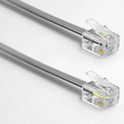 NECABLES (3 Pack) Phone Cord 2ft Telephone Cable RJ11 6P4C Male to Male for Landline and Fax - 2 Feet