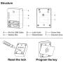 WOOCH RFID Locks for Cabinets Hidden DIY Lock - Electronic Cabinet Lock with USB Cable, RFID Card/Tag/Wristband Entry