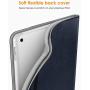 DTTO iPad Mini 4 Case, Premium Leather Folio Stand Cover Case with Multi-Angle Viewing and Auto Wake-Sleep Function, Front Pocket for Apple iPad Mini 4 - Blue