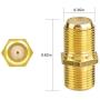 VCE 5-Pack Coaxial Cable Connector, F-Type Coax RG6 Cable Extension Adapter Gold Plated