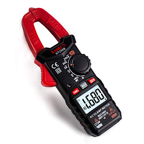 KAIWEETS Digital Clamp Meter High Accuracy (0.001A), 2000 Counts, Auto-Ranging, AC Current Amp Multimeter with AC/DC Voltage, Ohm, Capacitance, Diode and Continuity Test