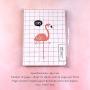 Flamingo Notebook Line-Mounted Note Book Grid Page Manual Portable Small Soft Copy Creative Stationery 4pcs/Set