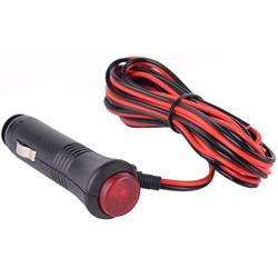 Carviya Car Motorbike/Motorcycle 12V-24V Cigarette Lighter Power Supply Adapter Plug Cable with Switch Button Built-in 5A Fuse (3 Meters)