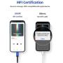 Lightning to 3.5mm Audio Cable 6FT, JSAUX [Apple Mfi Certified] iPhone Headphones Jack Lightning to Aux Cord Compatible with iPhone 12/12 Mini/12 Pro/12 Pro Max/11 Pro/11 Pro Max/X/XR/XS Max/8/7-Blue