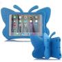 iPad case for Kids, Feitenn 3D Cartoon Butterfly Non-Toxic EVA Light Weight Kid Proof Shockproof case with Kickstand for ipad 5/ ipad 6 /ipad pro 9.7/ New iPad 2017 case (Blue)