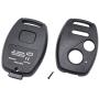 3 Buttons Replacement Key Fob Case Shell Fits for Honda Civic CR-V Fit Accord Crosstour Odyssey CR-Z Keyless Entry Remote Control Car Key Fob Cover (2 + 1 Buttons, Black)