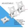 KABCON Quality Tablet Stand,Adjustable Foldable Eye-Level Aluminum Solid Up to 13.5-in Tablets Holder for Microsoft Surface Series Tablets,iPad Series,Samsung Galaxy Tabs,Amazon Kindle Fire,Etc.Silver