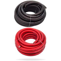 InstallGear 1/0 Gauge 25ft Black and 25ft Red Power/Ground Wire True Spec and Soft Touch Cable
