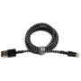 Tera Grand APL-WI114-BKWH 7X Durability Strain Relief, Nylon Braid, Black & White, Black/White