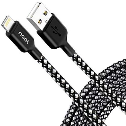 noot products Lightning Charger Cable Compatible for iPhone 11(Pro,Max) SE/Xs/XR/X/8 Plus/7/6/6s/5S/5/5c, iPad Mini/Air/Pro-Nylon Braided Apple MFI Certified Charging Cord