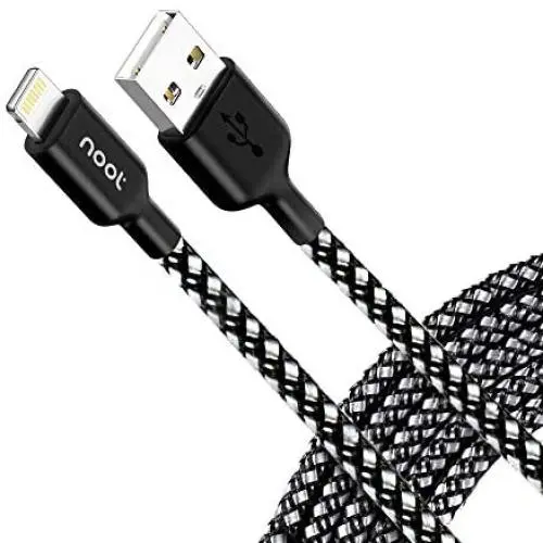 noot products Lightning Charger Cable Compatible for iPhone 11(Pro,Max) SE/Xs/XR/X/8 Plus/7/6/6s/5S/5/5c, iPad Mini/Air/Pro-Nylon Braided Apple MFI Certified Charging Cord
