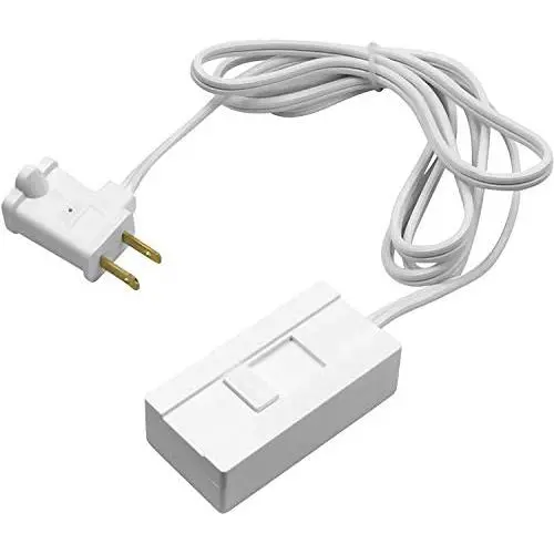 TOPGREENER Table-Top Plug in Dimmer for Table or Floor Lamps, Slide Control, works with Incandescent and Dimmable LED 360 Watt Bulbs Off at lowest dim, 6ft Cord, 120V 60Hz, TGTTDL300-W, White