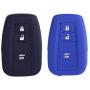 2Pcs XUHANG Sillicone key fob Skin key Cover Remote Case Protector Shell for 2016 2017 Prius 2018 2019 C-HR Smart Remote black blue 2Pcs XUHANG Sillicone key fob Skin key Cover Remote Case Protector Shell for 2016 2017 Prius 2018 2019 C-HR Smart Remote black blue