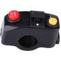 Qiilu 7/8'' Motorcycle Turn Signal Switch Motorcycle Handlebar Waterproof Control Switch with Horn Turn Signal High Low Beam Control Universal for Motorbikes, Electric Bike, ATVs, Scooters