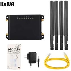 KuWFi 300Mbps 3G 4G LTE Car WiFi Wireless Router Extender Strong Signal Cat6 WiFi Routers with USB Port SIM Card Slot with External Antenna for Europe Middle East Not for USA