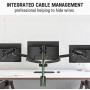 MOUNTUP Triple Monitor Stand Mount - 3 Monitor Desk Mount for Computer Screens Up to 27 inch, Triple Monitor Arm with Gas Spring, Heavy Duty Monitor Stand, Each Arm Holds Up to 17.6 lbs, MU0006