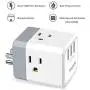 Multi Plug Outlet, Outlet expanders, POWSAV USB Wall Charger with 3 USB Ports(Smart 3.0A Total) and 3-Outlet Extender with 3 Way Splitter, No Surge Protector for Cruise Ship, Home, Office, ETL Listed