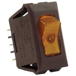 JR Products 12545 Illuminated 12V On/Off Switch - Amber/Brown