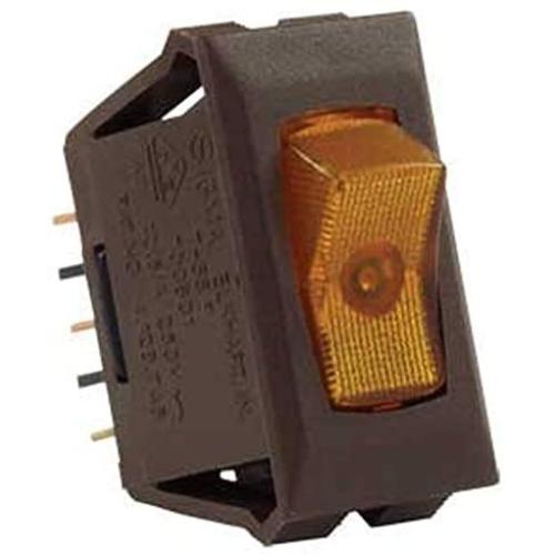 JR Products 12545 Illuminated 12V On/Off Switch - Amber/Brown