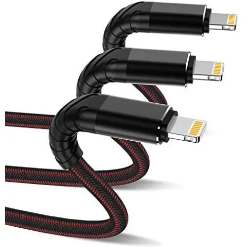 3Pack 3ft iPhone Charger, CyvenSmart 3 Foot iPhone Charging Cable, Nylon Braided Data Sync 3 Feet Lightning Charger Cable Cord for iPhone Case 11/11 Pro /11 Pro Max/XS/XS Max/XR/X / 8, iPad 3Pack 3ft iPhone Charger, CyvenSmart 3 Foot iPhone Charging Cable, Nylon Braided Data Sync 3 Feet Lightning Charger Cable Cord for iPhone Case 11/11 Pro /11 Pro Max/XS/XS Max/XR/X / 8, iPad