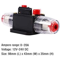 YMHTD 20A Reset Fuse 20-150AMP Inline Circuit Breaker Reset Fuse Holder for Car Audio Marine Boat Inverter Replace Fuses 12V-24V DC Breaker Switch Overload Protection Fuse