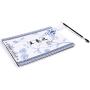 MEGREZ No Ink Chinese Calligraphy Set Brush Water Writing Cloth Paper Wang Xi Zhi LAN Ting Xu Magic Cloth Booklet 16 pcs with Chinese Brush and Water Dish for Beginners Practice Set