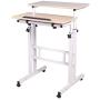 SogesHome Adjustable Laptop Desk Table 23.6inches Portable Laptop Table Computer Stand Desk Cart Tray Table, White Maple NSDUS-101-MP