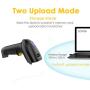 NADAMOO Wireless Barcode Scanner 328 Feet Transmission Distance USB Cordless 1D Laser Automatic Barcode Reader Handhold Bar Code Scanner with USB Receiver for Store, Supermarket, Warehouse