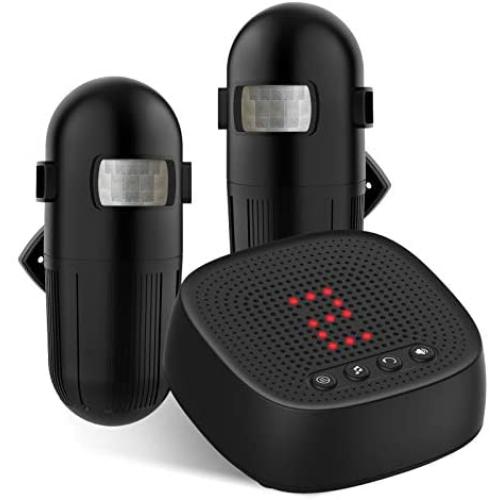 Wireless Driveway Alarm, Motion Detector, 1000FT Long Range, 36 Melodies, Outdoor Motion Sensor Alarm Weather Resistant-Home Security Alert System Monitor & Protect Indoor/Outside Property