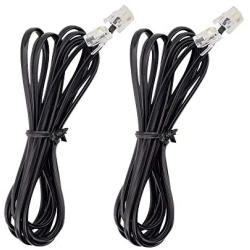 SINCODA 2 Pack 6ft Phone Telephone Extension Cord Cable Line Wire with Standard RJ11 6P4C Plugs for Landline Telephone (2PCS 6FT Telephone Extension Cord)