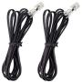 SINCODA 2 Pack 6ft Phone Telephone Extension Cord Cable Line Wire with Standard RJ11 6P4C Plugs for Landline Telephone (2PCS 6FT Telephone Extension Cord)
