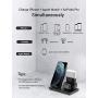 Seneo Wireless Charger, 3 in 1 Wireless Charging Station for Apple Watch, AirPods Pro/2, Detachable and Magnetic Wireless Charging Stand for iPhone 11 Pro Max/X/XS/XR/8Plus(NO QC 3.0 Adapter)