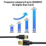 Zoegate Cat 8 Ethernet Cable 16 FT, 26AWG Heavy Duty High Speed RJ45 Connector, Cat8 LAN Gold Plated 40Gbps 2000Mhz Network, Indoor&Outdoor UV Resistant for Router/Modem/Gaming/Switch
