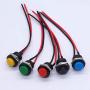 weideer 5pcs 16mm Momentary Push Button Switch SPST AC250V/3A AC125V/6A ON Off 2 Pin Mini Self-Reset Round Plastic Switch(5 Colors) with Pre-soldered Wires R13-507-5-X