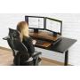 TechOrbits Standing Desk - Stand Up Desk Converter and Monitor Riser - Height Adjustable Sit Stand Tabletop Workstation Wood Brown