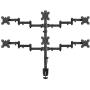 Suptek Hex LED LCD Monitor Stand up Desk Mount Extra Tall 31.5 inch Pole Heavy Duty Fully Adjustable Stand for 6 / Six Screens up to 27 inch (MD68126)