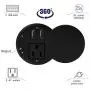 Power Grommet for Desk, Recessed Hidden Mounted Desktop Power Data Outlet with Cover 1 AC Outlets and 2 USB Ports 6.5 ’ft Heavy Duty Power Cord