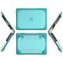 Compatible with 2017 MacBook Air 13 inch Kickstand Case, Funut 2 in 1 Rubberized Hard Plastic Case Shock Proof Cover Matt Protective Case for Laptop MacBook Air 13.3 inch A1466 A1369 (# Light Blue)