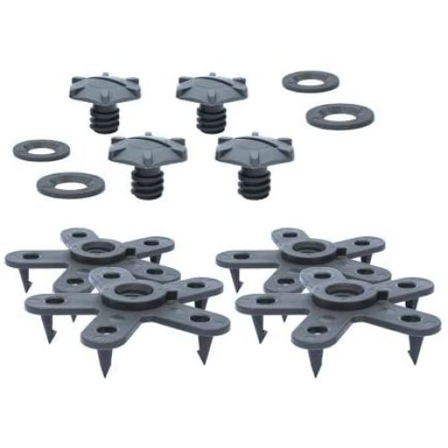 Eagle Klaw - Floor Mat Clips Set of Anti-Slip Fixing Retainers for Car Mats - Made in USA - Grey - Pack of 4 for 2 Mats (Without Cutter)